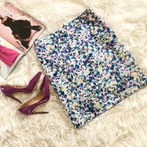 Ann Taylor Multicolored Pencil Skirt 10 Petite New